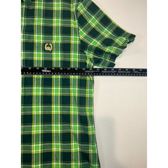 Marvel Loki Shirt Stitch Shoppe Loungefly Green Plaid Short Sleeve XL Mischief - Picture 5 of 7